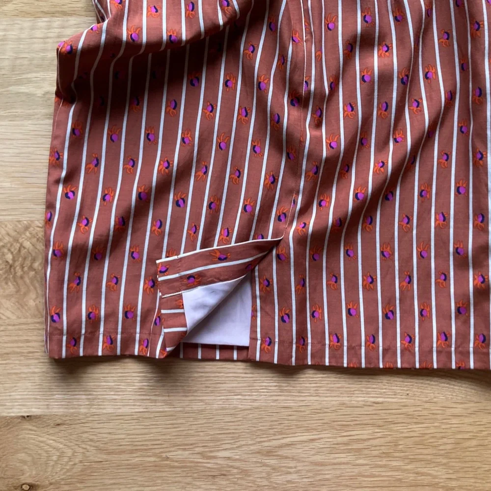 Rachel Comey Marion Dress Sz 2 EUC Silk Sheath Retro Floral Striped - Picture 13 of 16